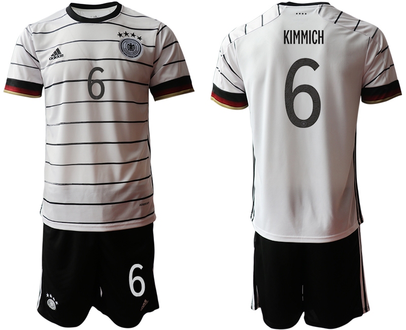 Men 2021 European Cup Germany home white #6 Soccer Jersey